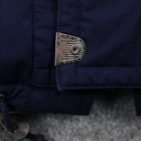 Vintage Triple Fat Goose Jacket Mens Large Blue Duck Down Parka Hip Hop 90s Y2K - Picture 4 of 16